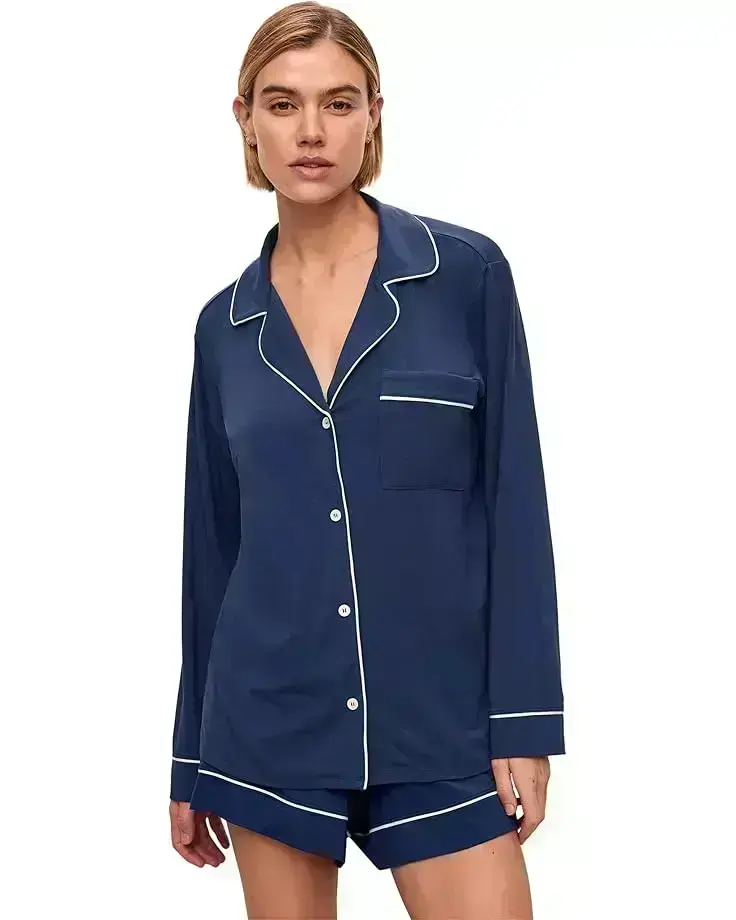 Women's Eberjey Gisele Long Sleeve Top & Short PJ Set