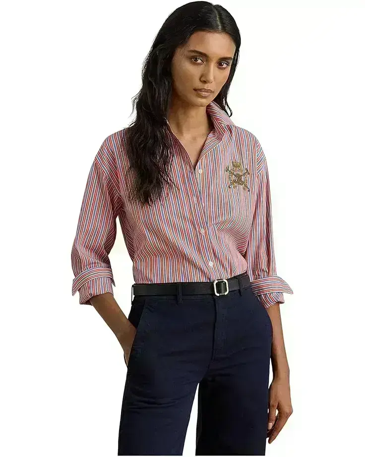 Relaxed Fit Striped Broadcloth Shirt