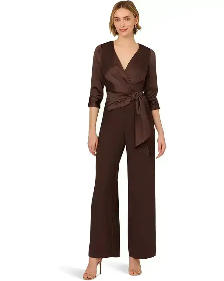 Women's Adrianna Papell Satin Crepe Jumpsuit