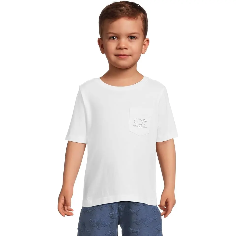 Short Sleeve Vintage Whale Pocket T-Shirt (Toddler/Little Kid/Big Kid)