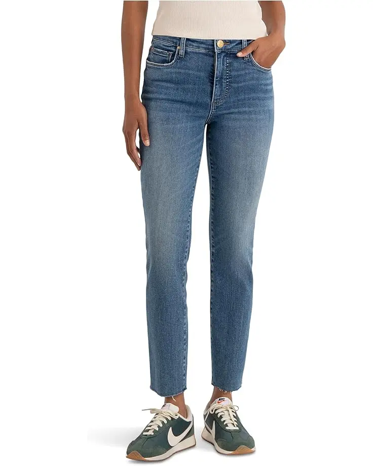 Reese High-Rise Fab Ab Ankle Straight Raw Hem