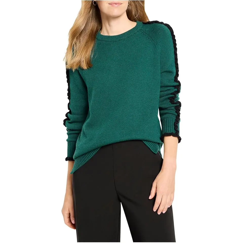 Ruffled Down Sweater