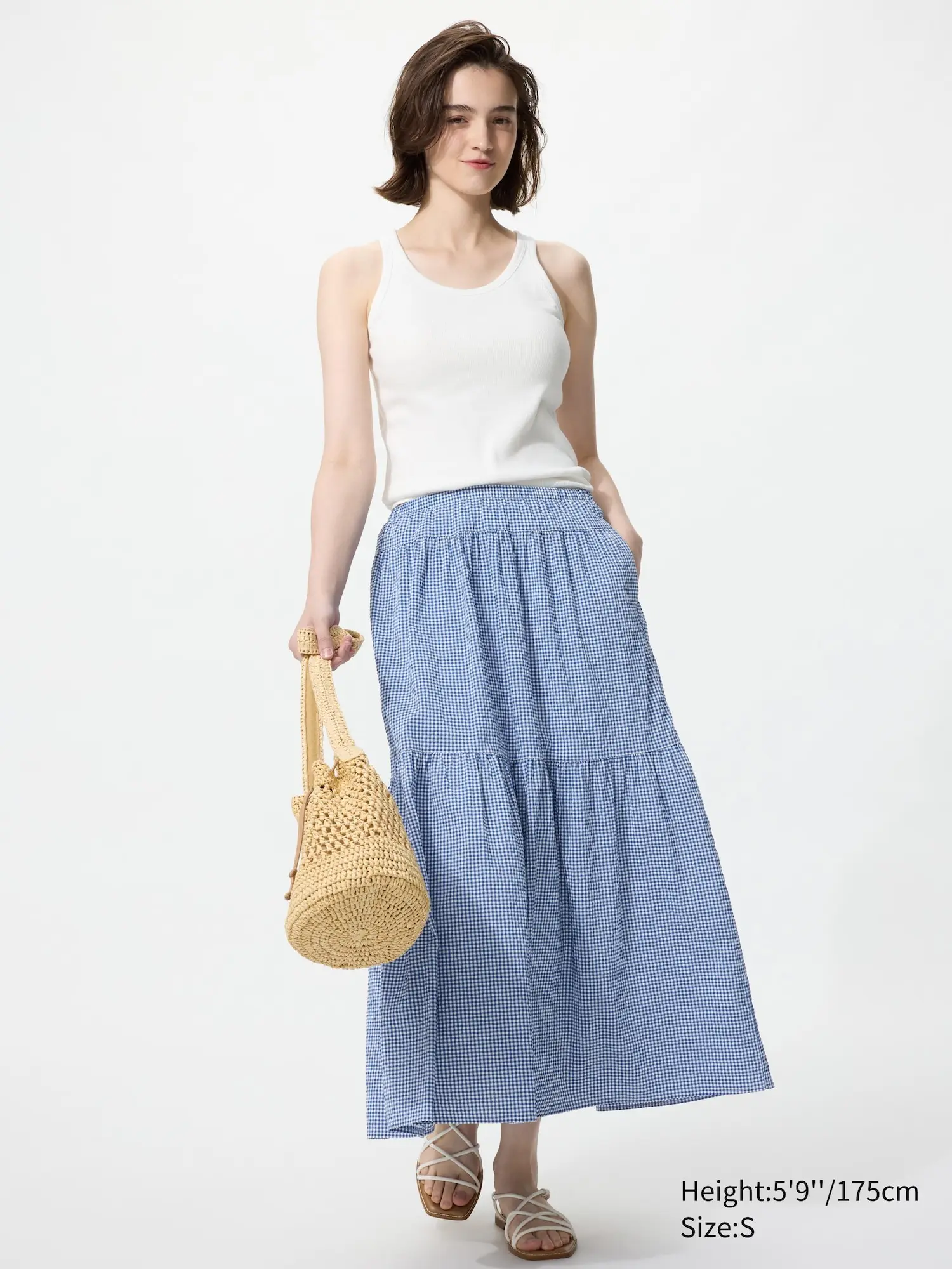 Tiered Maxi Skirt | Gingham