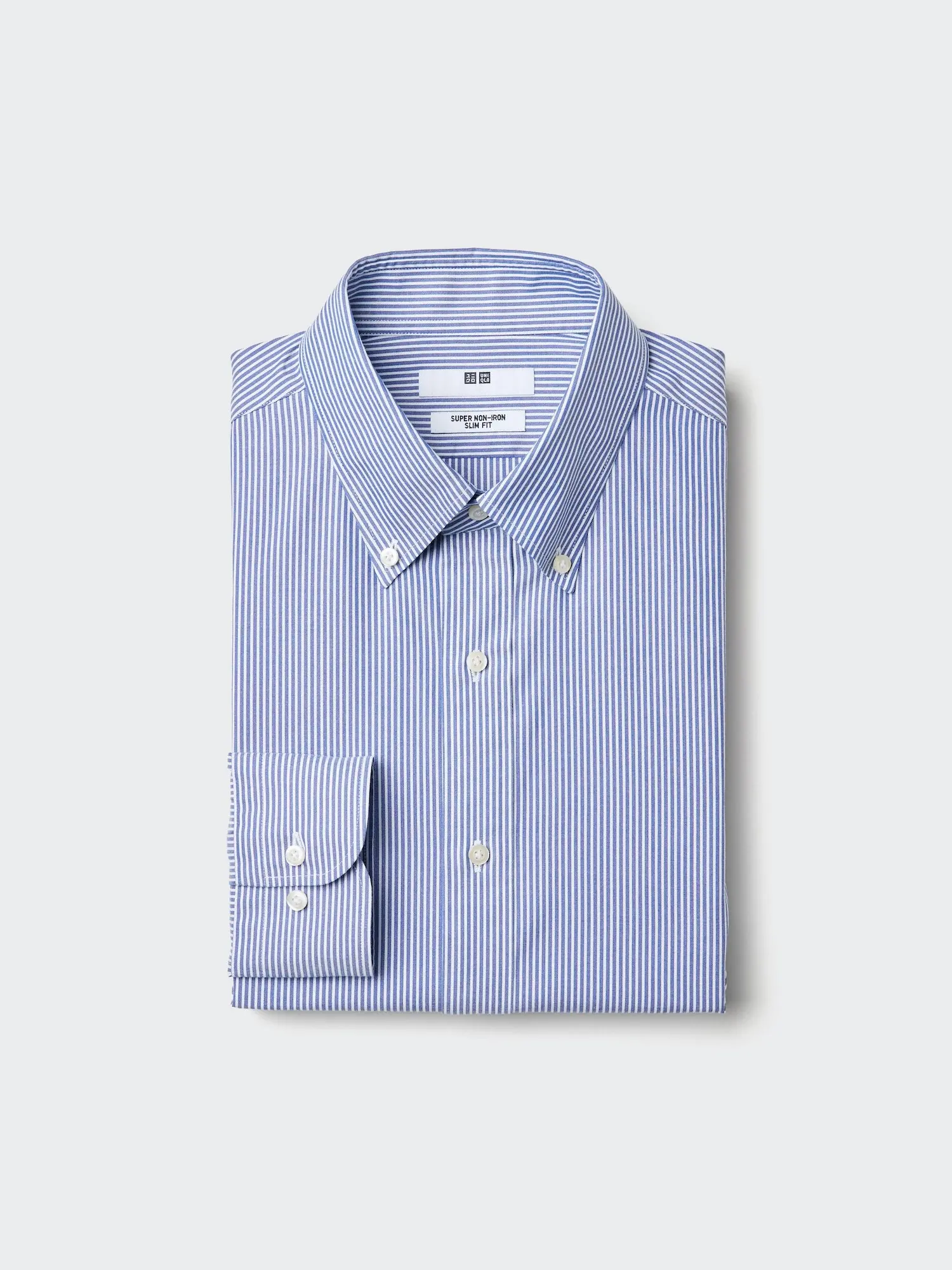 Super Non-Iron Slim Shirt | Button Down Collar | Striped