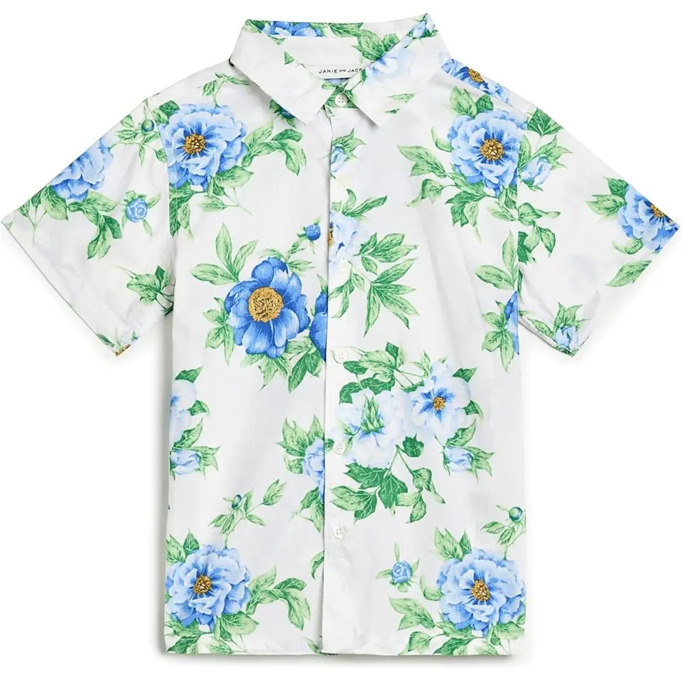 Floral Button Down Shirt (Toddler/Little Kid/Big Kid)