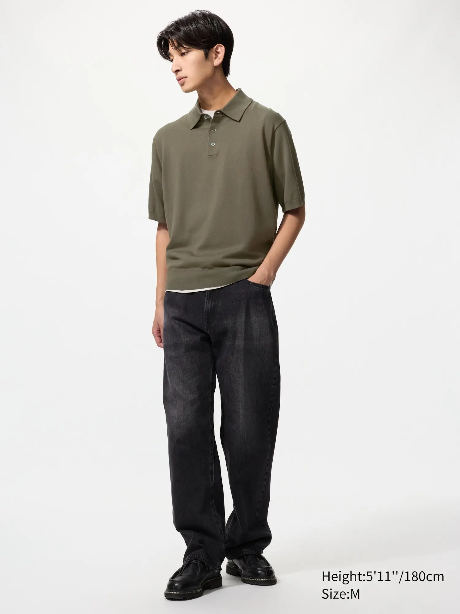 Unisex Washable Knitted Polo Sweater
