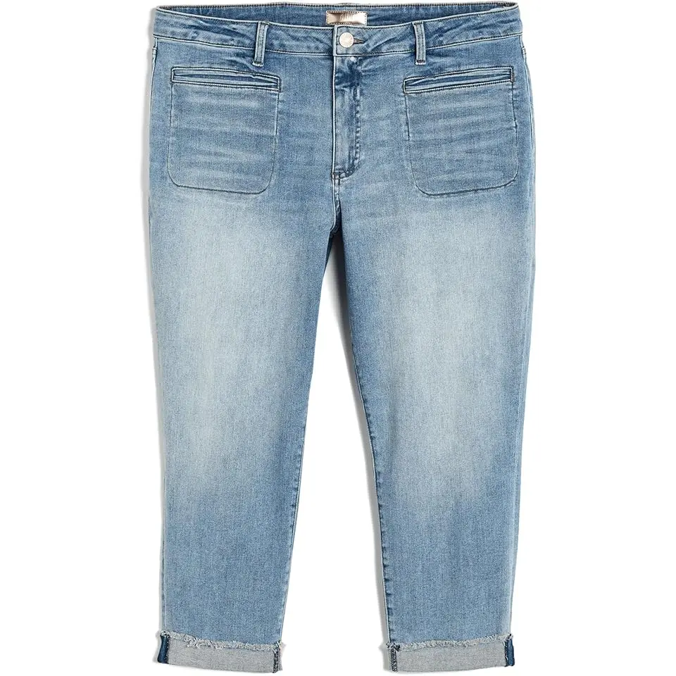 Amy Crop Straight Leg Roll Up