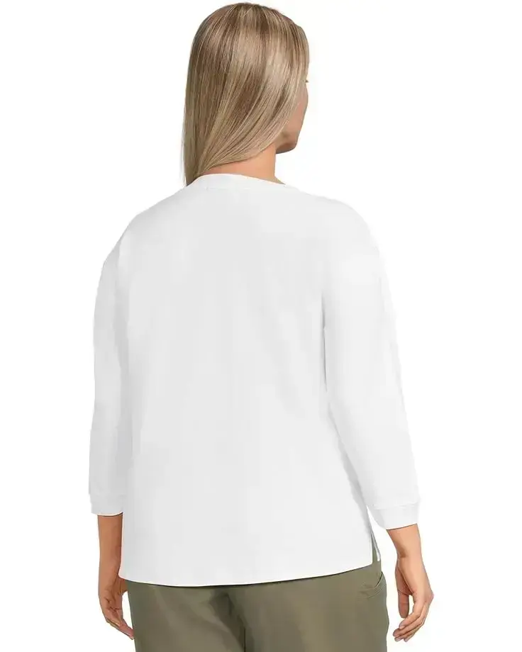 3/4 Sleeve Hi-Lo Tunic with Side Slits