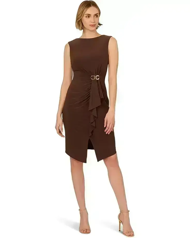 Women's Adrianna Papell Jersey Buckle Sheath Dress