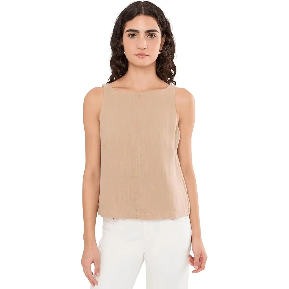 Zora Straight Neck Sleeveless Top