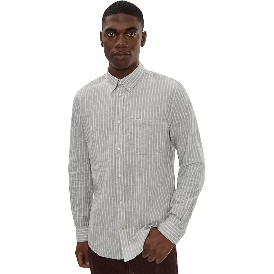 Nelson Striped Long Sleeve Tailored Shirt