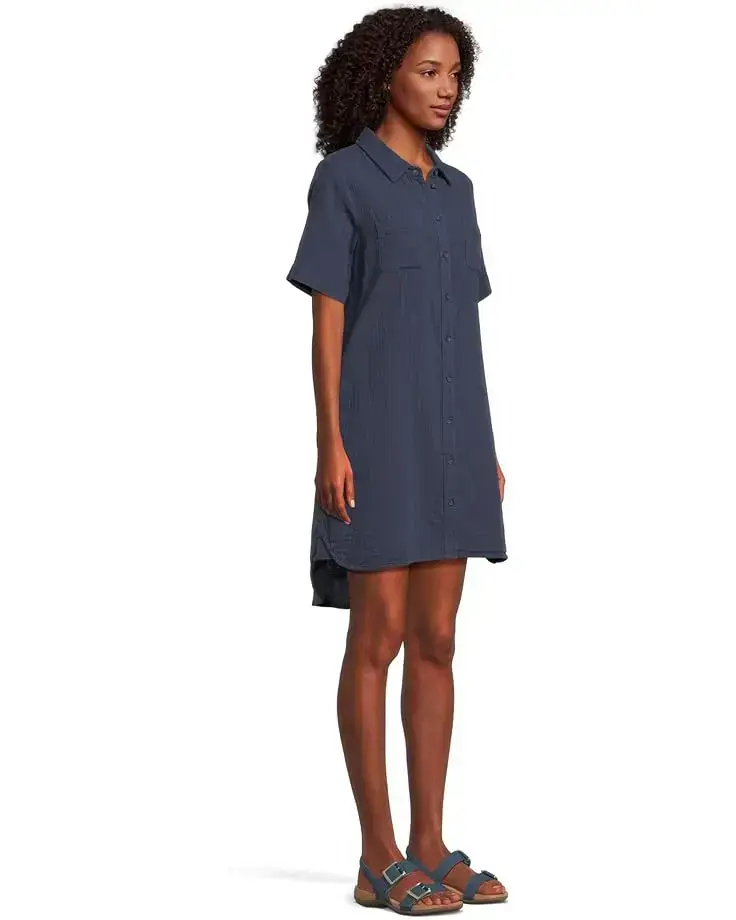 Half Sleeve Swing Shirt Dress