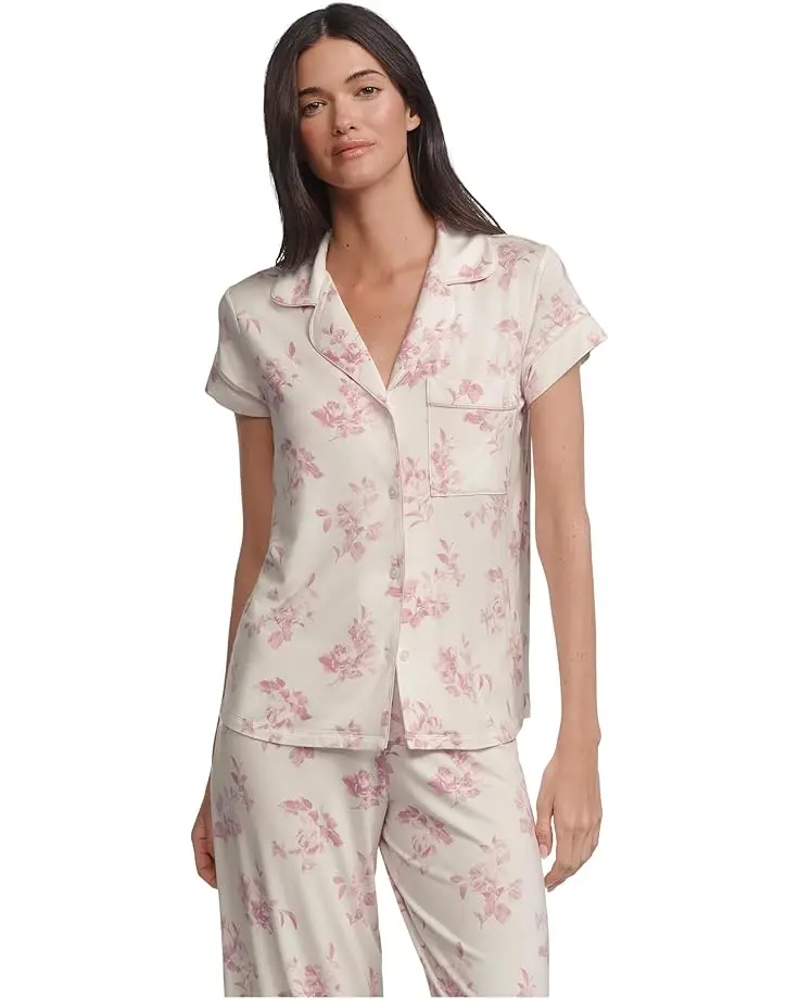 Gisele Printed Short Sleeve Crop Pajama