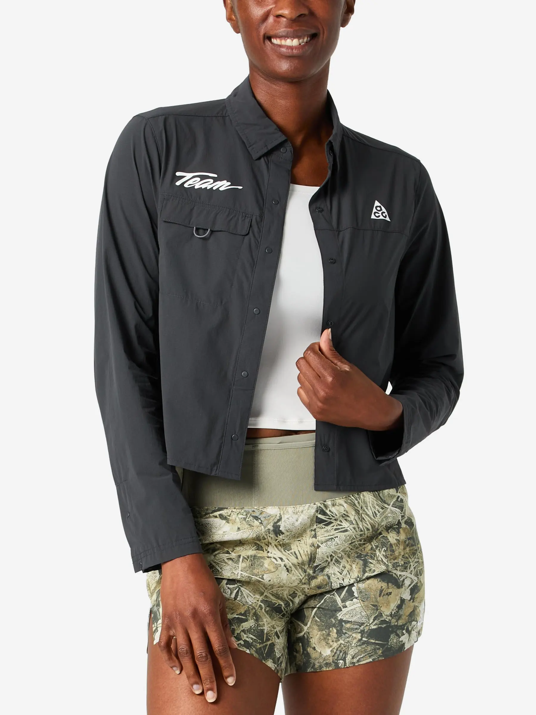 Nike Women's ACG Aireez Button-Up Long Sleeve GFX