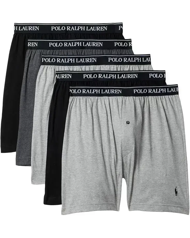 Men's Polo Ralph Lauren 5 Pack Classic Fit Cotton Knit Boxers