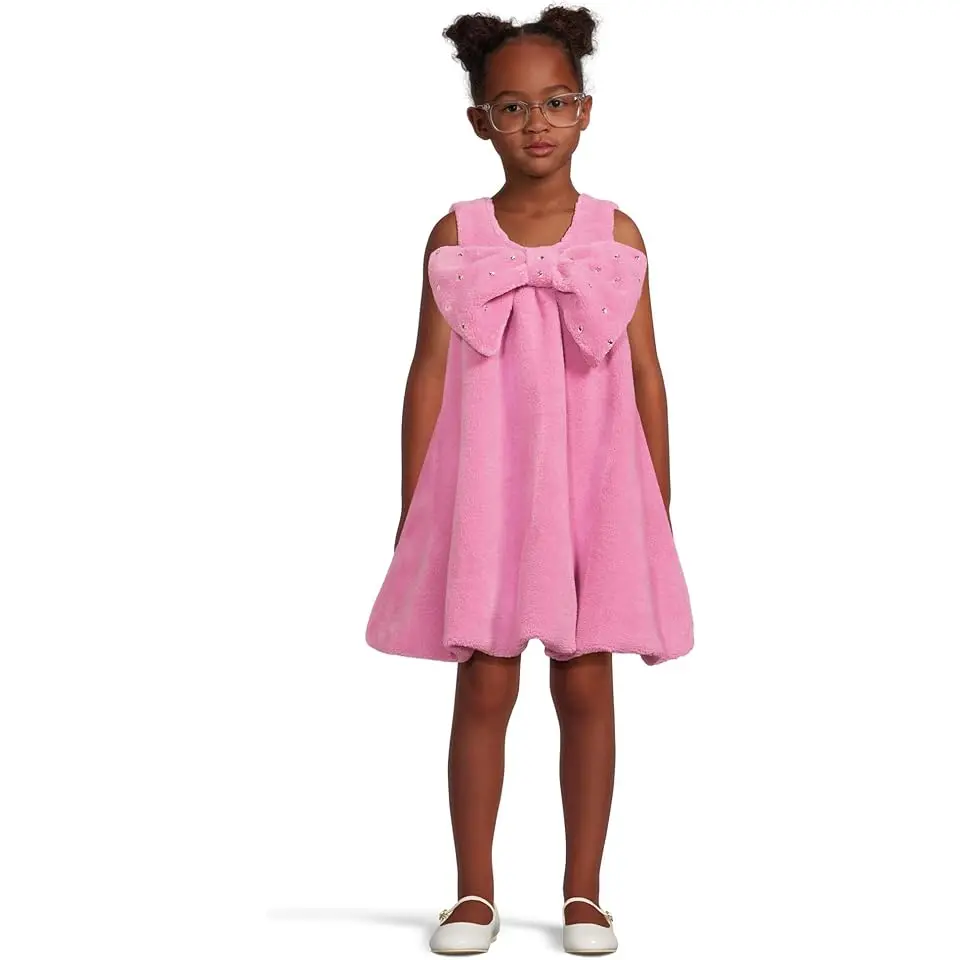 Big Bow Teddy Fleece Dress (Toddler/Little Kid/Big Kid)