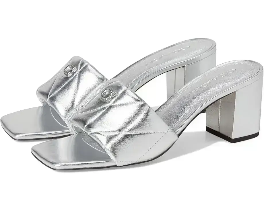 Women's COACH Holly Block Heel Sandals with Quilting