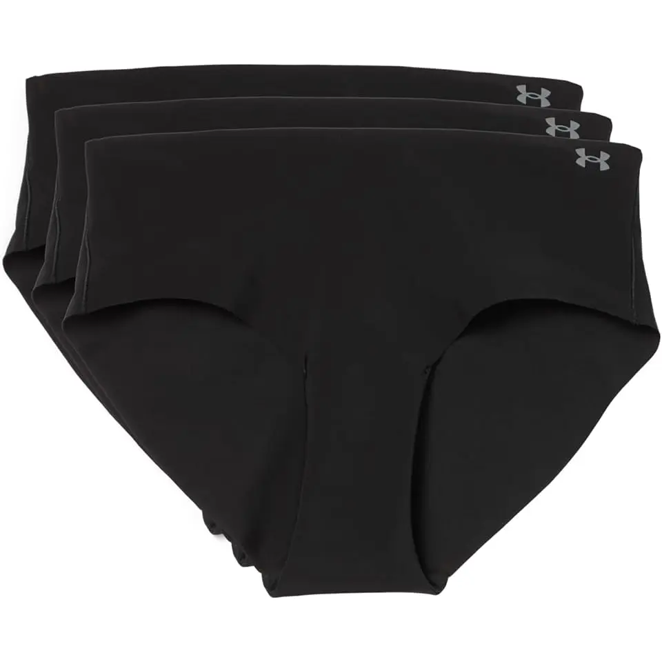 Ua Pure Stretch No Show Hipster - Solid 3pk