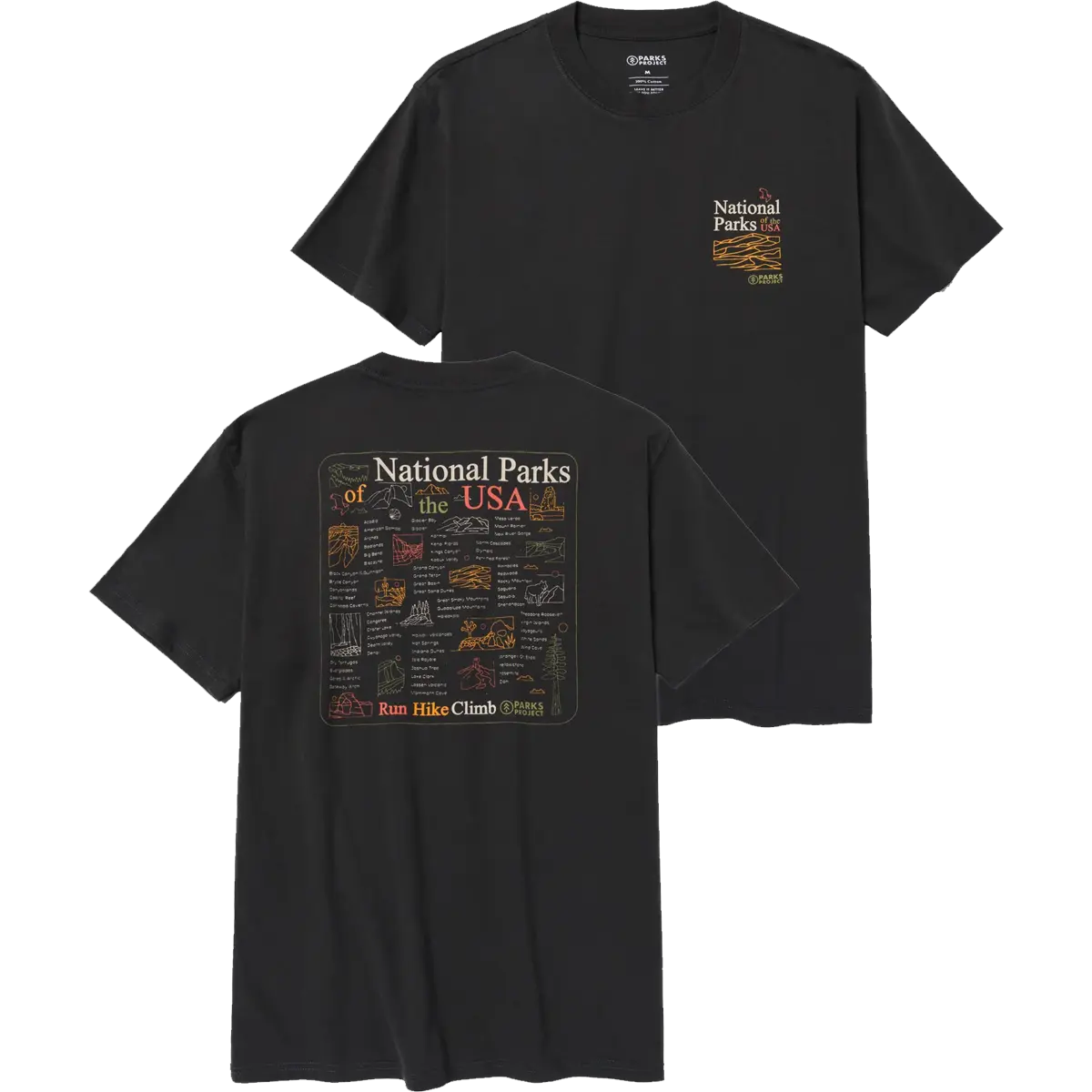 National Park Outline Checklist Tee