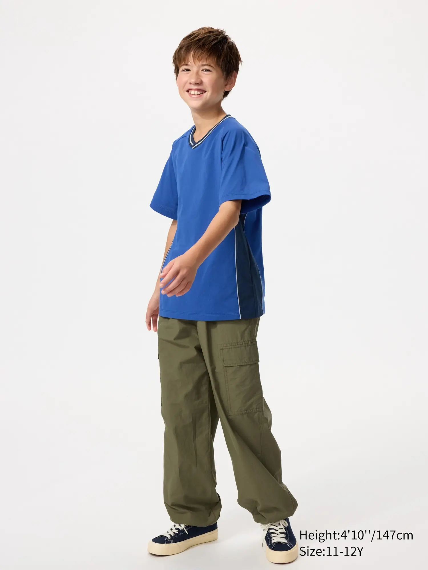Kids DRY-EX V-Neck T-Shirt
