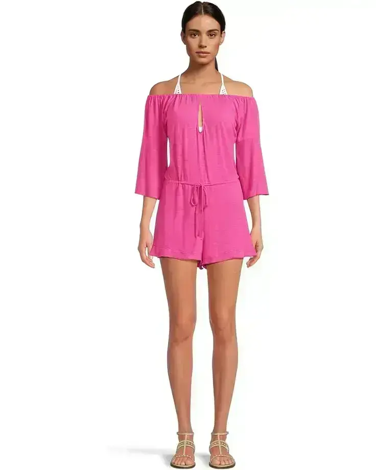 Breezy Basics Off The Shoulder Romper Cover-Up