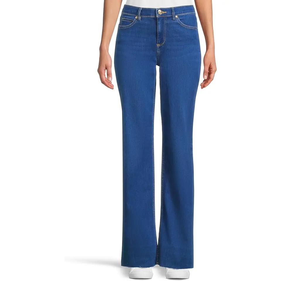 Aniston High-Rise Straight Leg in Medium Wash