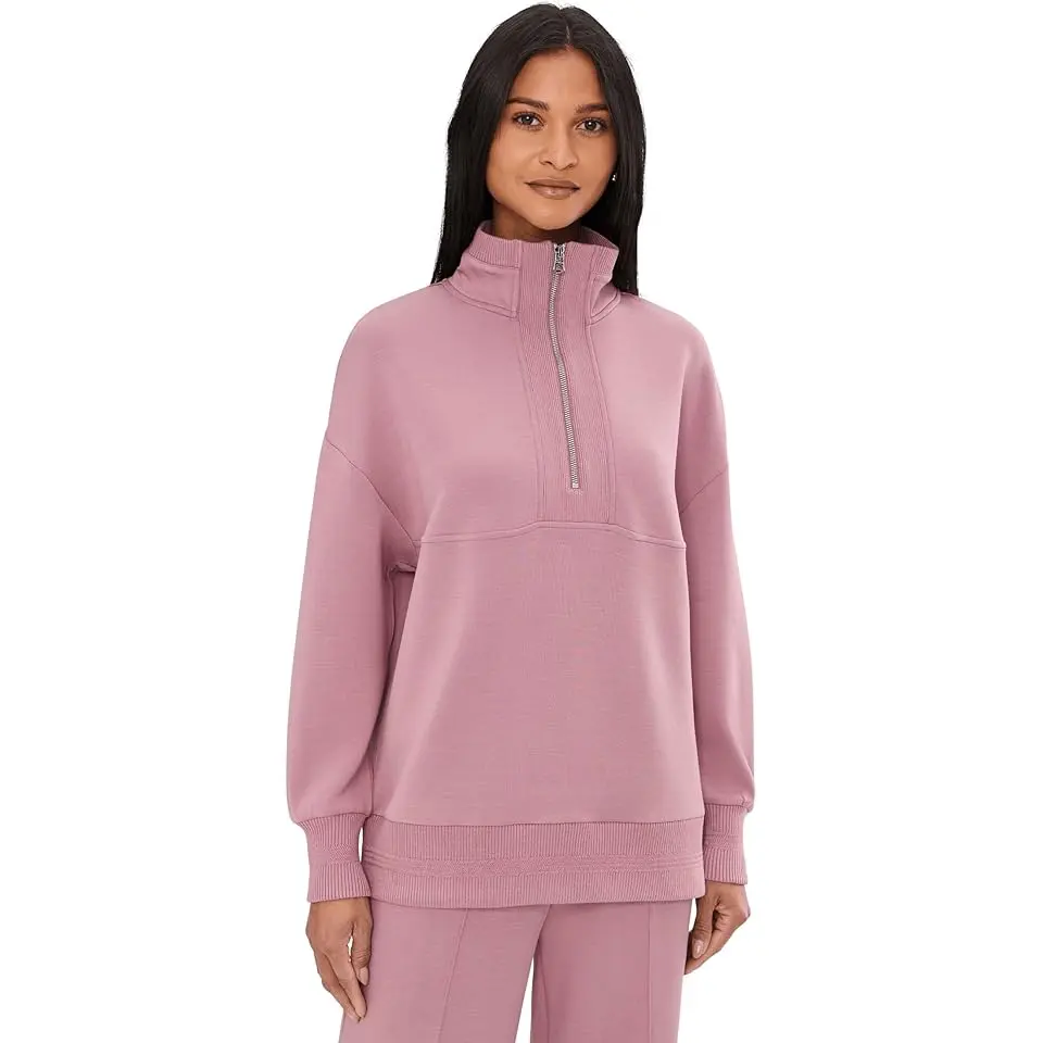 Molly Half Zip Longline Sweat