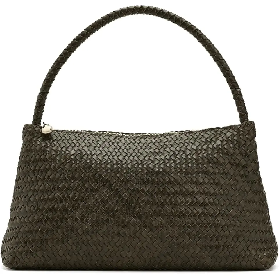 The Signature Woven Zip Top Shoulder Bag