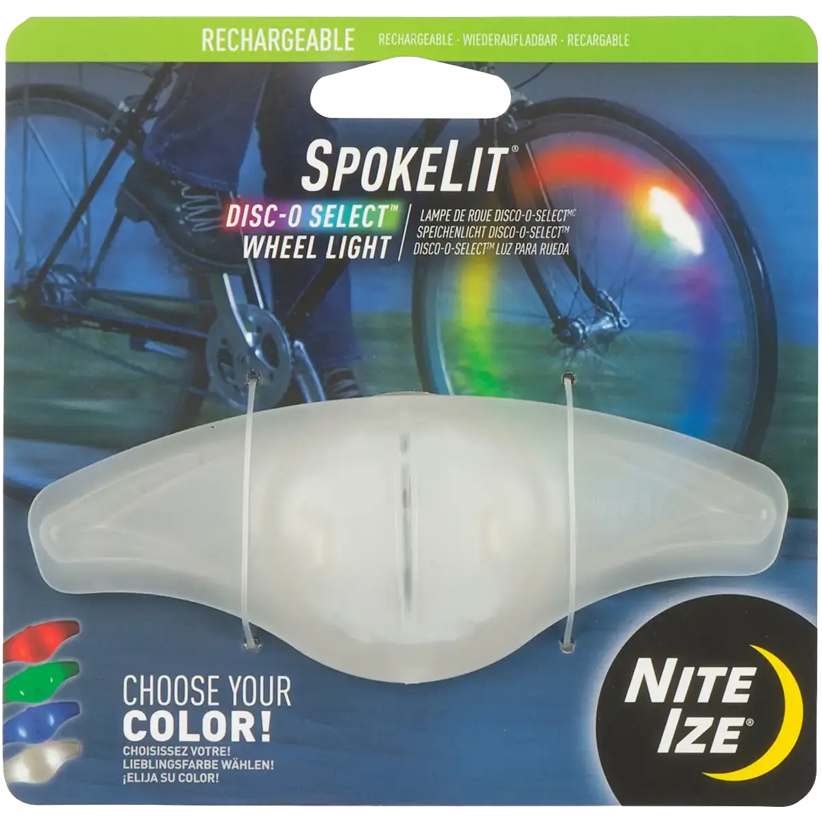 SpokeLit Rechargeable Disco-Select Wheel Light
