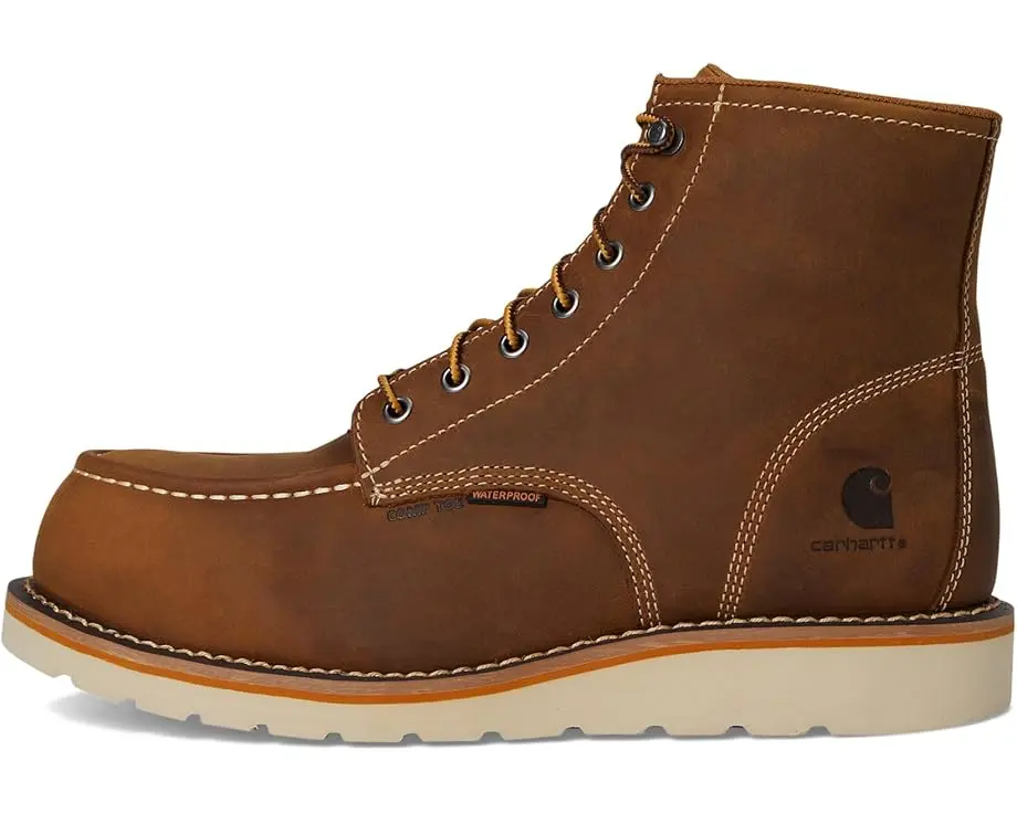 6" Waterproof Moc Nano Toe Wedge Work Boots