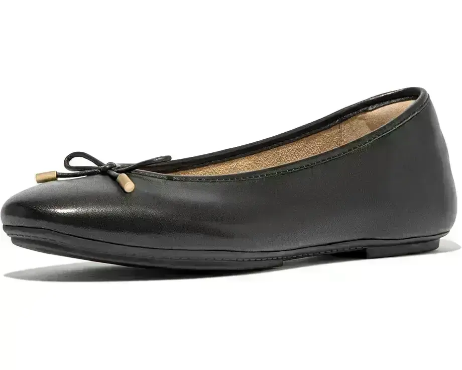 Women's FitFlop Delicato Bow Soft Leather Ballerinas