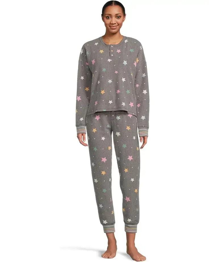 Women's P.J. Salvage Ski Jammie Classics Pajama Pj Set