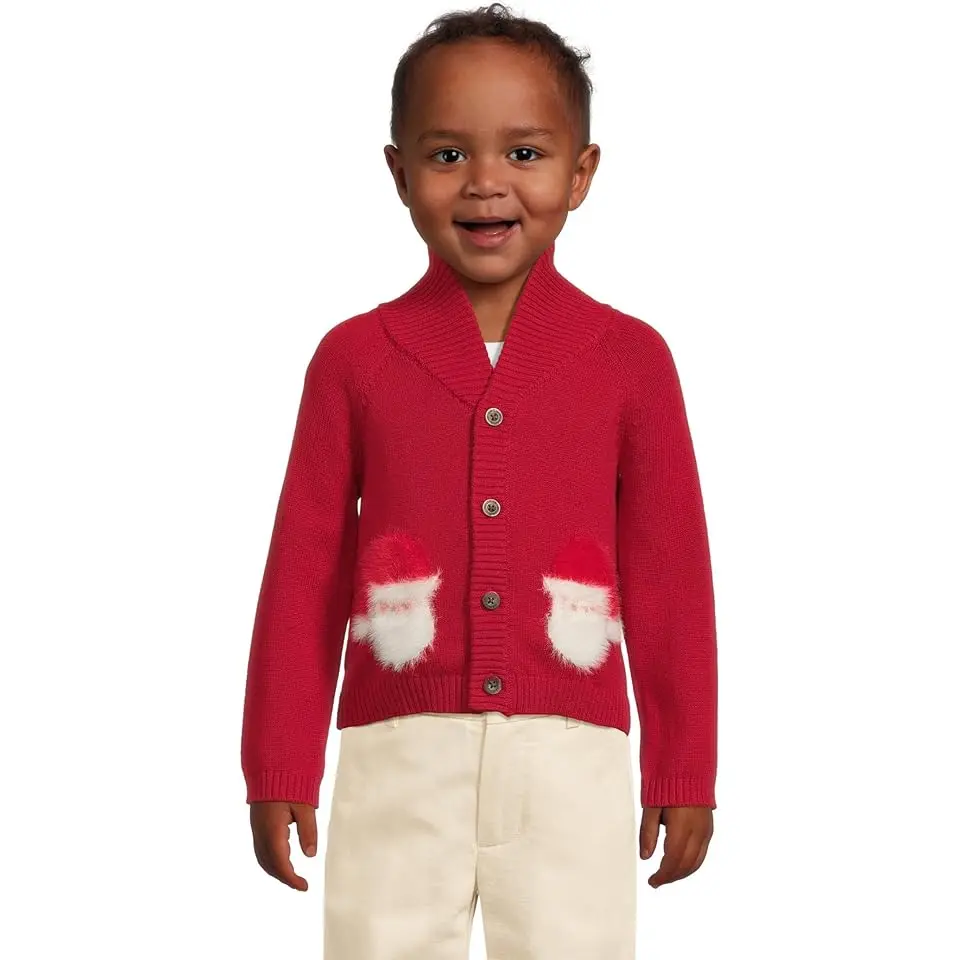 Santa Shawl Collar Cardigan (Infant)