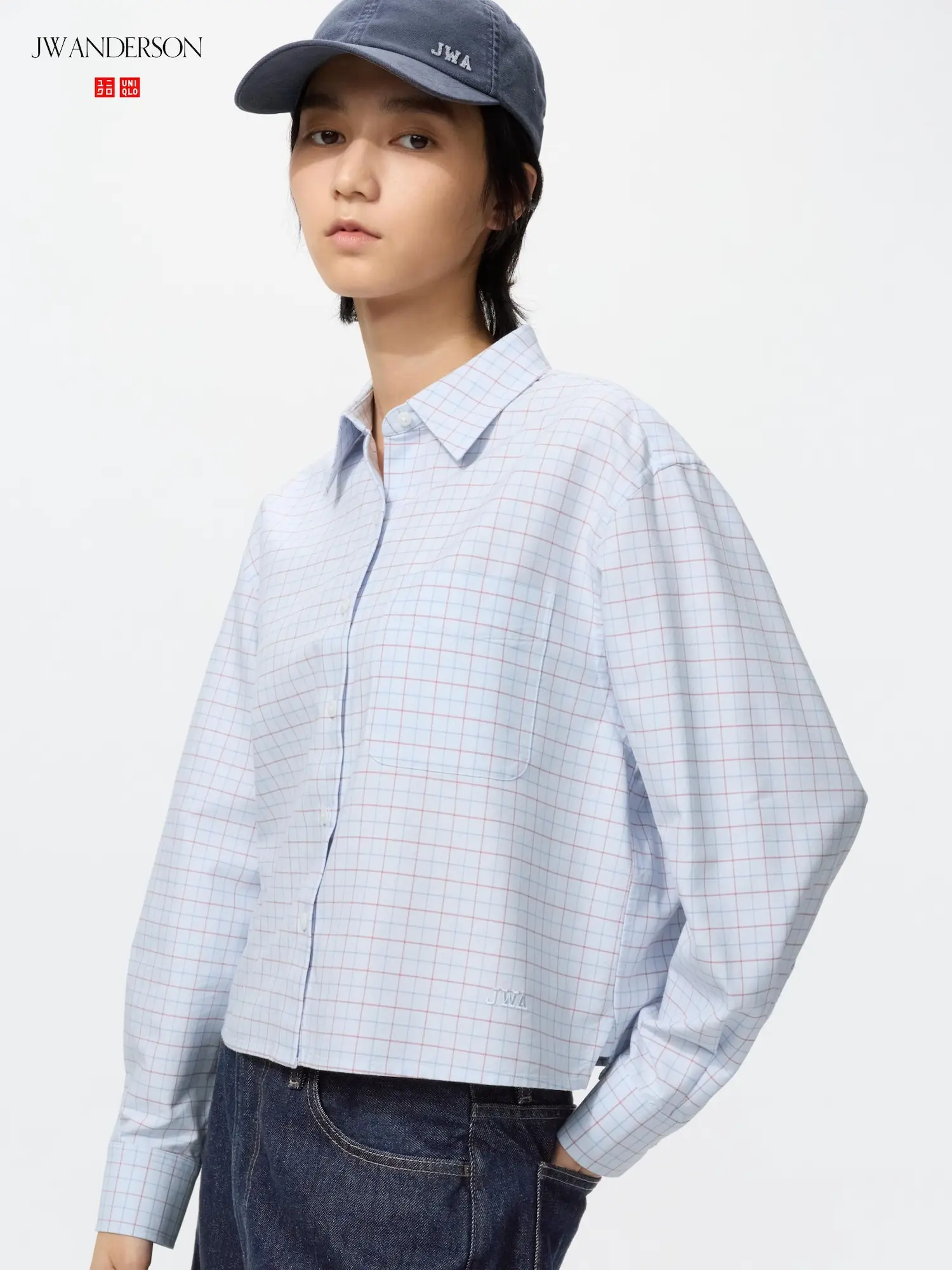 Рубашка Oxford Boxy Cropped | в клетку