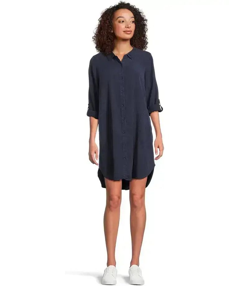 Women's Mod-o-doc Roll Up Long Sleeve Shirt Dress