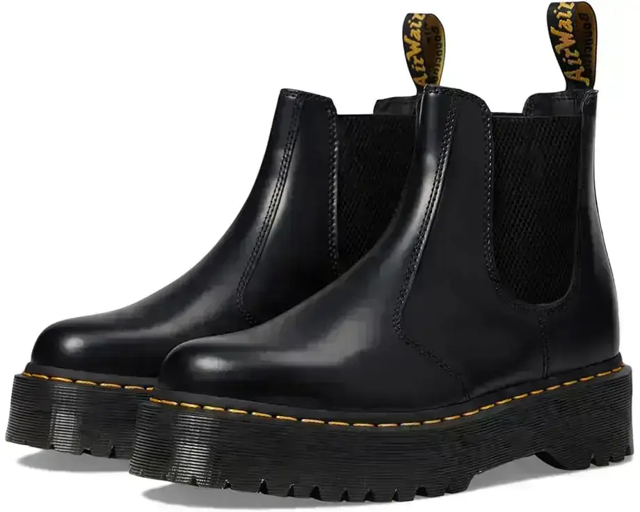 Unisex Dr. Martens 2976 Quad Smooth Leather Platform Chelsea Boots