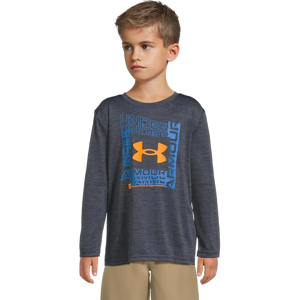 Logo Frame Twist Tech Long Sleeve (Little Kid)