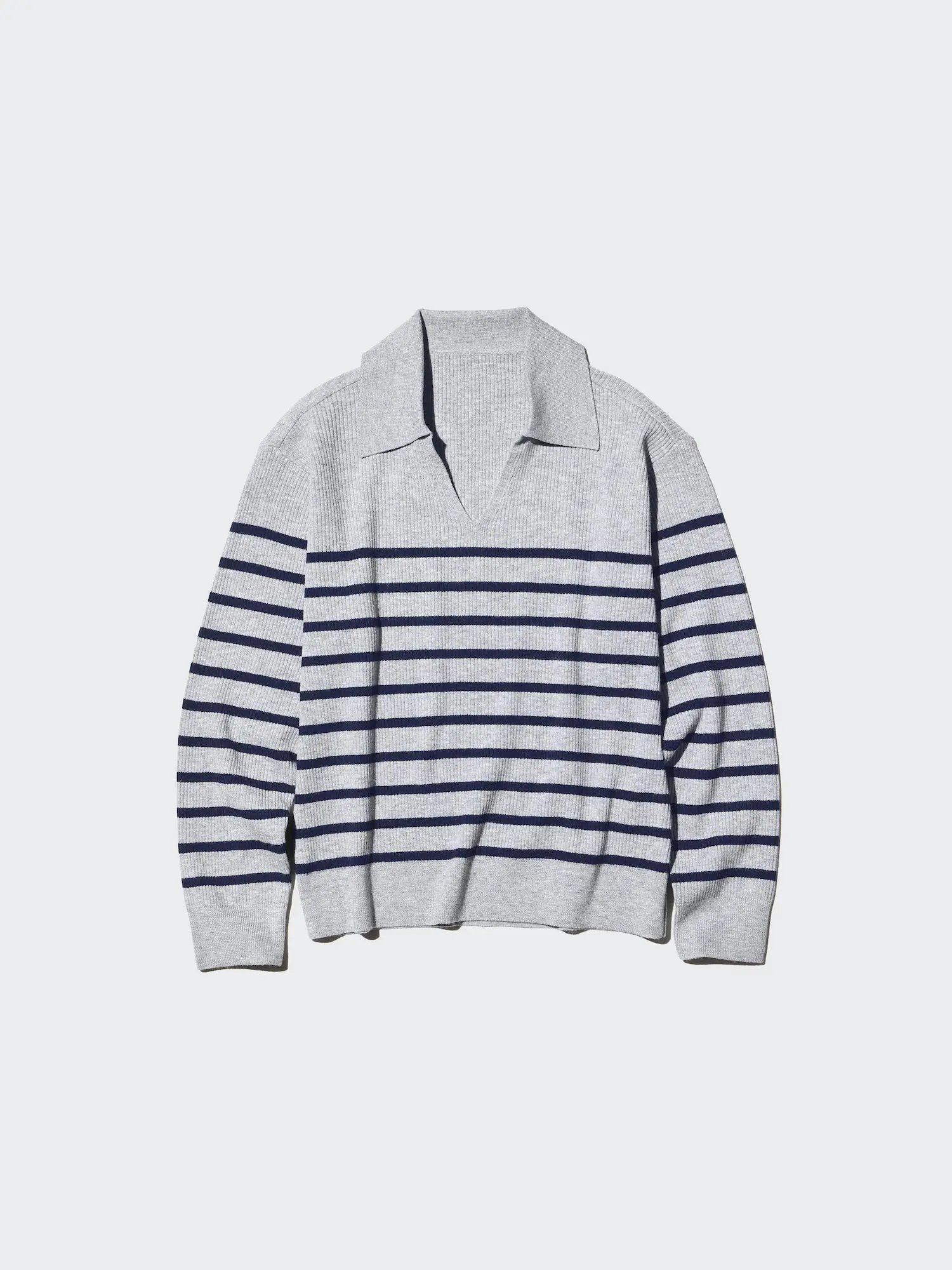 Women's Washable Knit Ribbed Polo Sweater