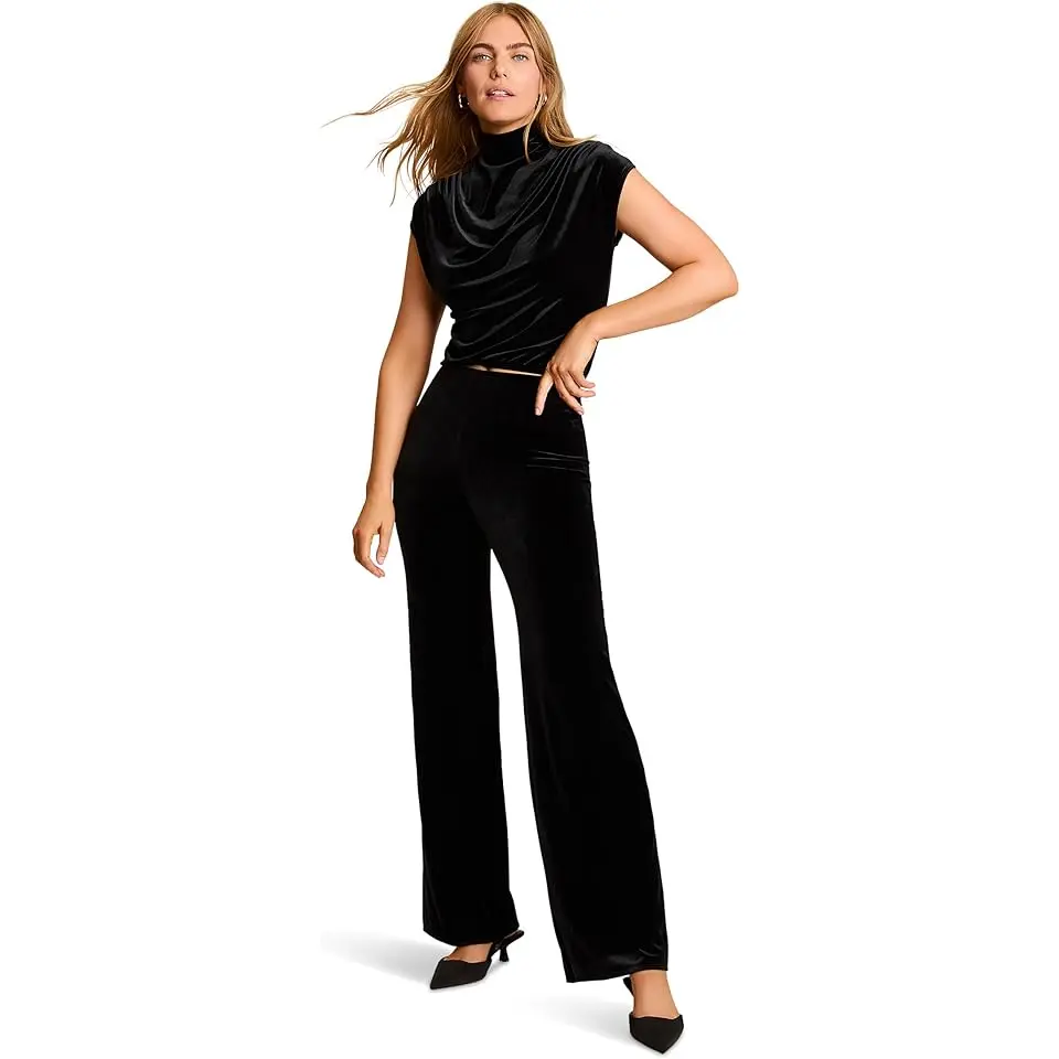 Velvet Wide Leg Pants