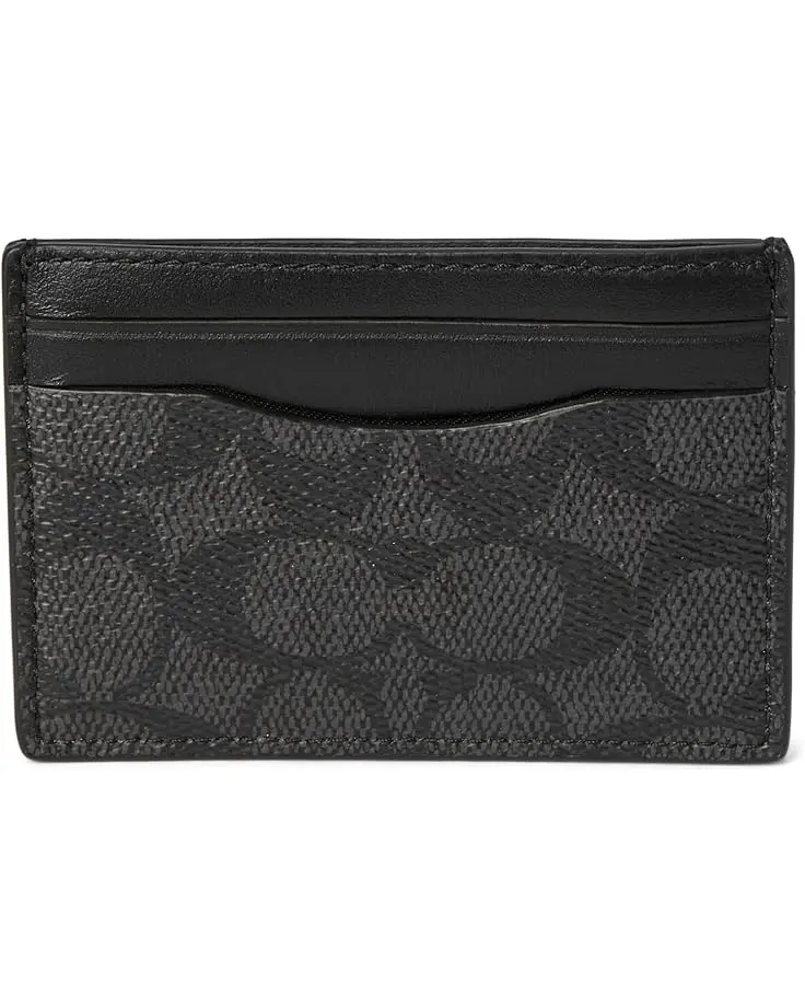 Men's COACH Money Clip Card Case In Signature Canvas