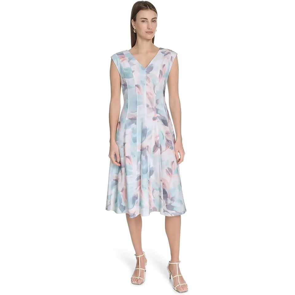 Printed Seamed Aline