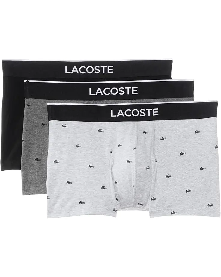 Cotton Stretch Mini Croc Print Trunks 3-pack