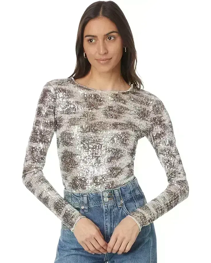Women's Free People Printed Gold Rush Long Sleeve
