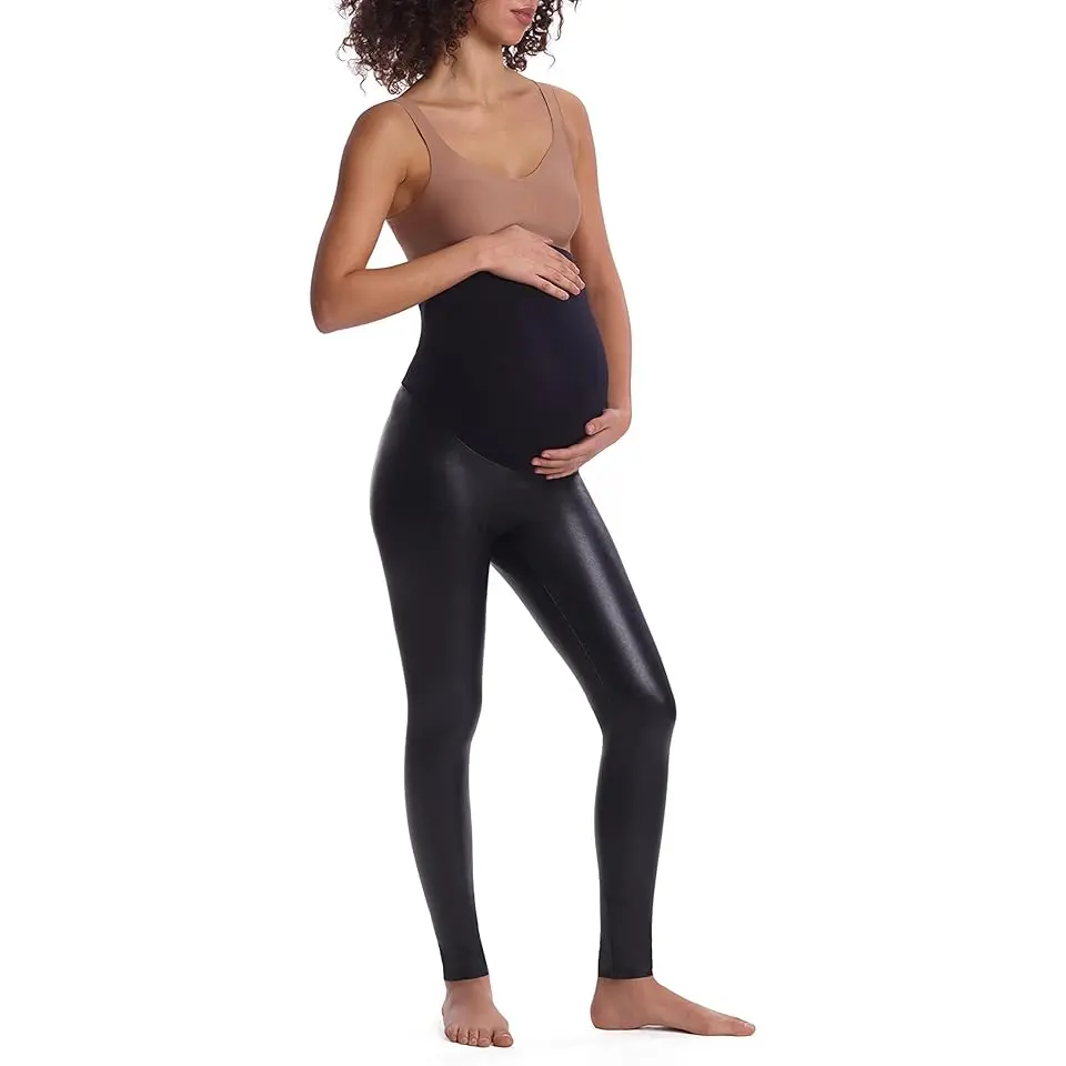 Faux Leather Maternity Leggings SLG89