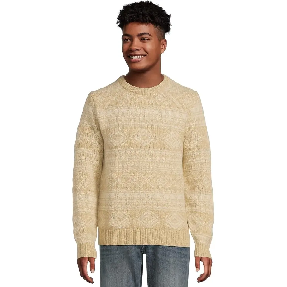 Classic Ragg Wool Crew Sweater Fair Isle