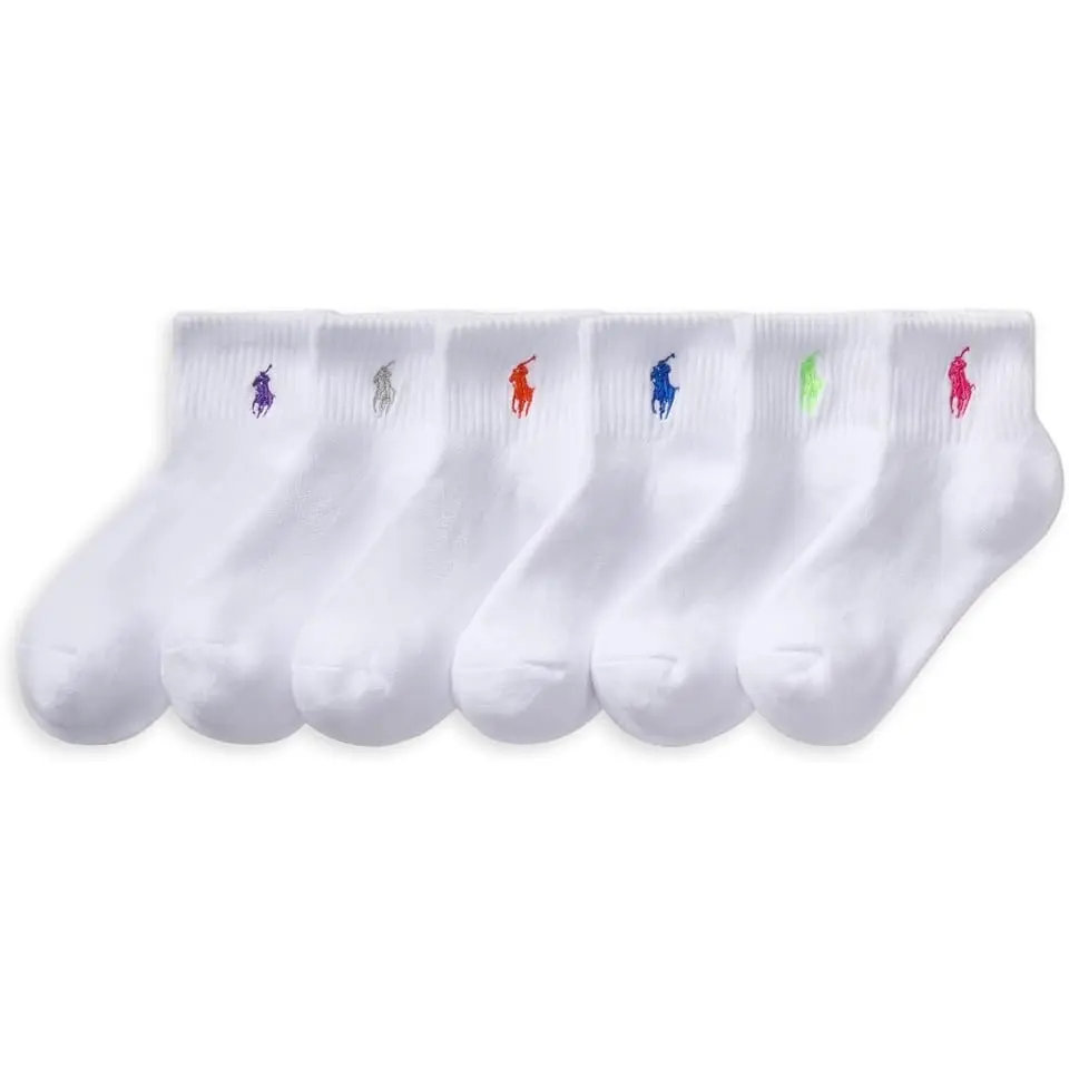 Athletic Performance 6-Pack Quarter Socks (Infant/Toddler/Little Kid)
