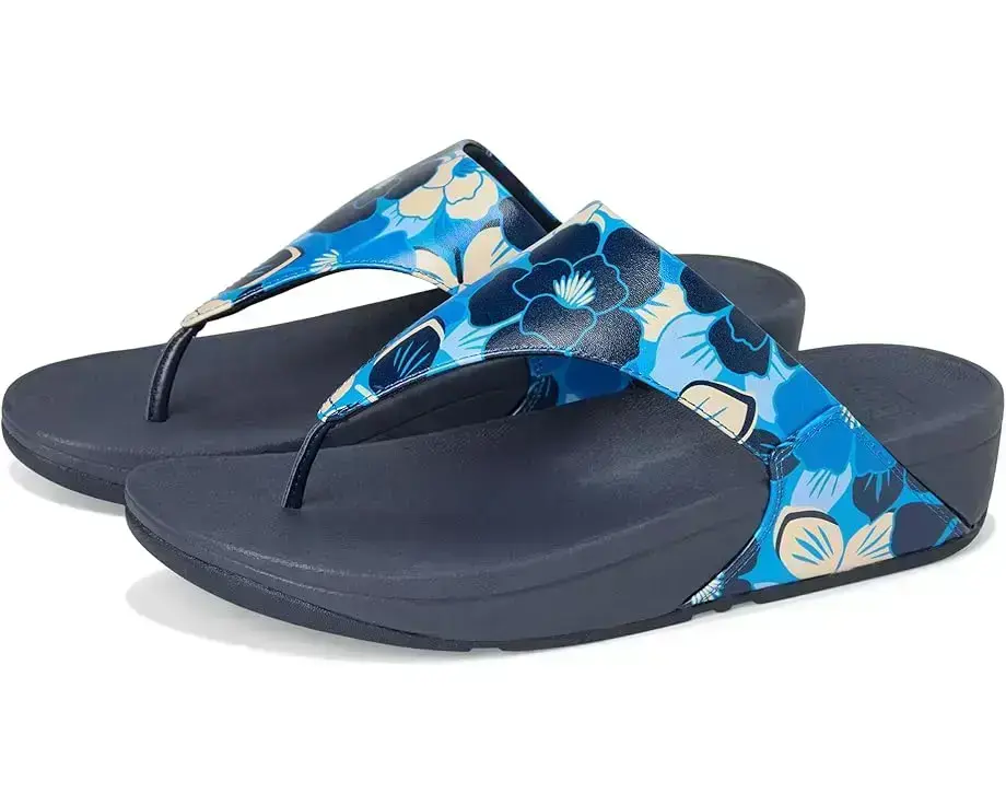 Women's FitFlop Lulu Flowerz Leather Toe-Post Sandals