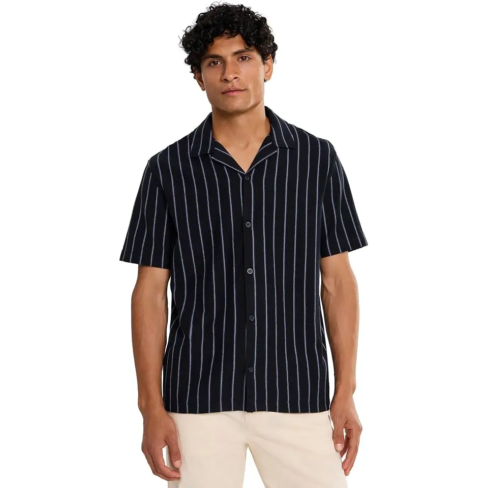 Striped Terry Short Sleeve Cabana