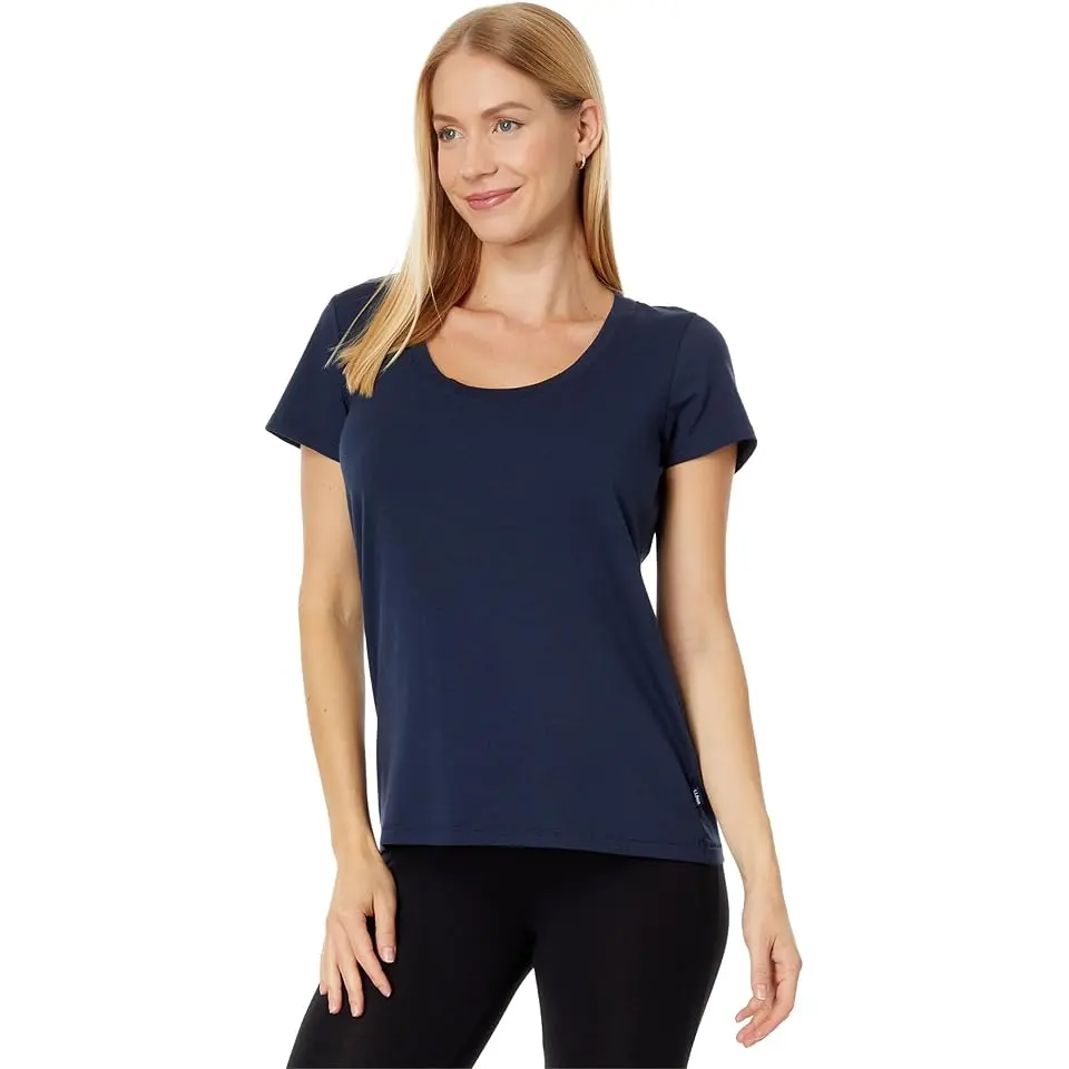 Soft Stretch Supima Tee Scoop Neck Short Sleeve