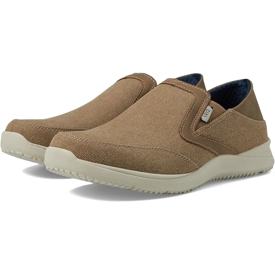 Conway EZ Canvas Moccasin Toe Slip-On Easy Slip-In Loafer